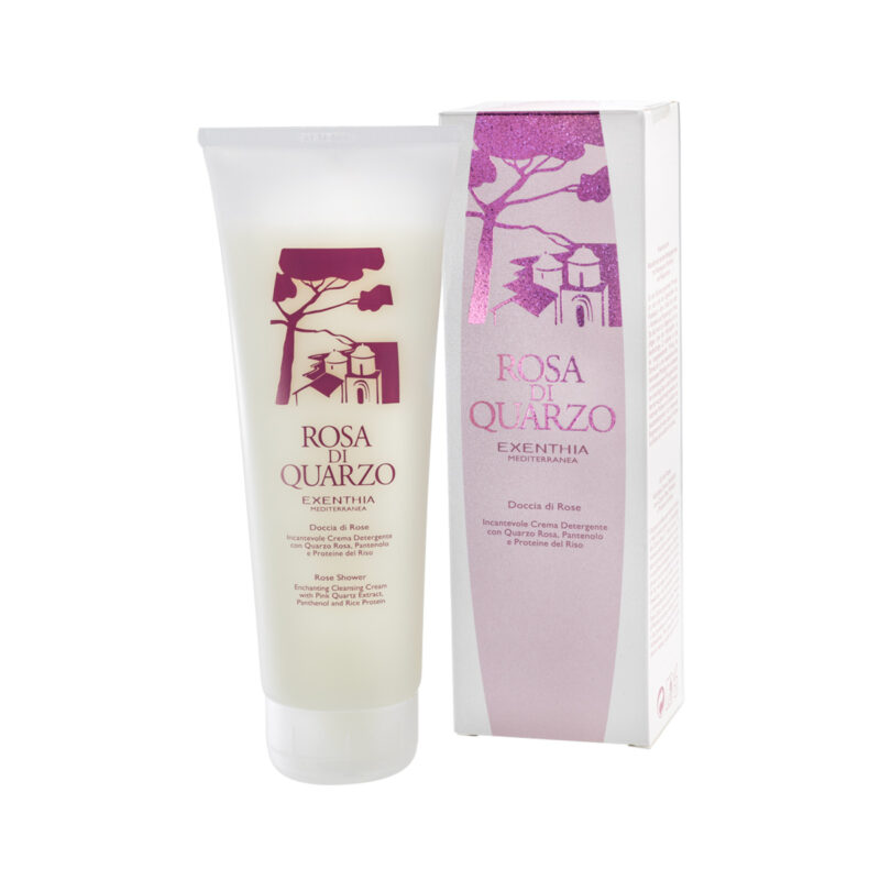 Incantevole Crema Detergente Doccia di Rose - Rosa di Quarzo - EXENTHIA MEDITERRANEA da 250 ml