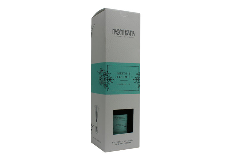 Diffusore d'Essenza con Bastoncini Mirto e Gelsomino - Complicità - NASOTERAPIA da 100 ml